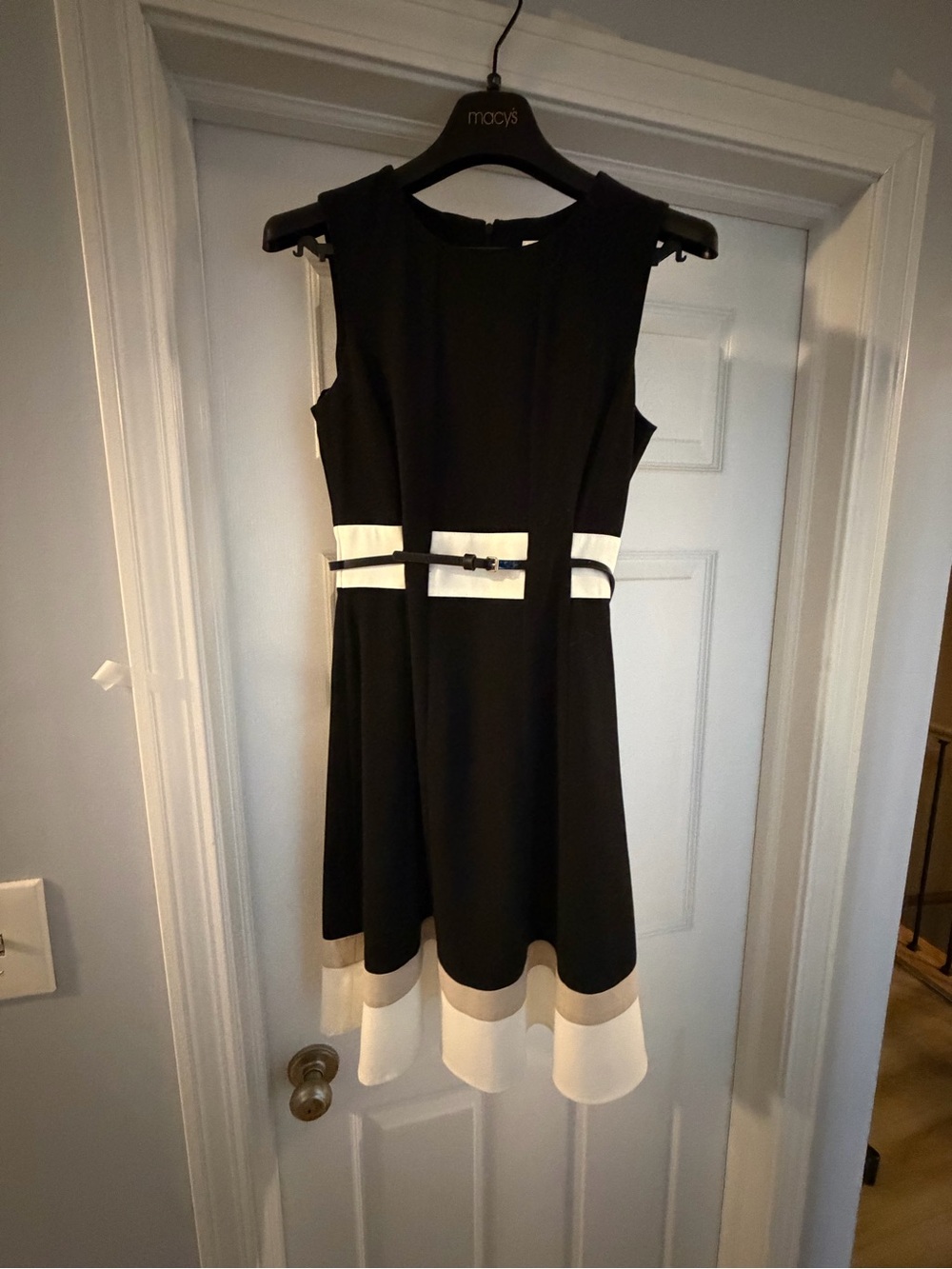 Calvin Klein Black Dress with White Label